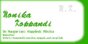 monika koppandi business card