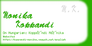 monika koppandi business card